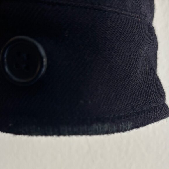 Vintage Burberry England Navy Blue Wool Blouson Zip Jacket Nova Check - 10 - Picture 7 of 16